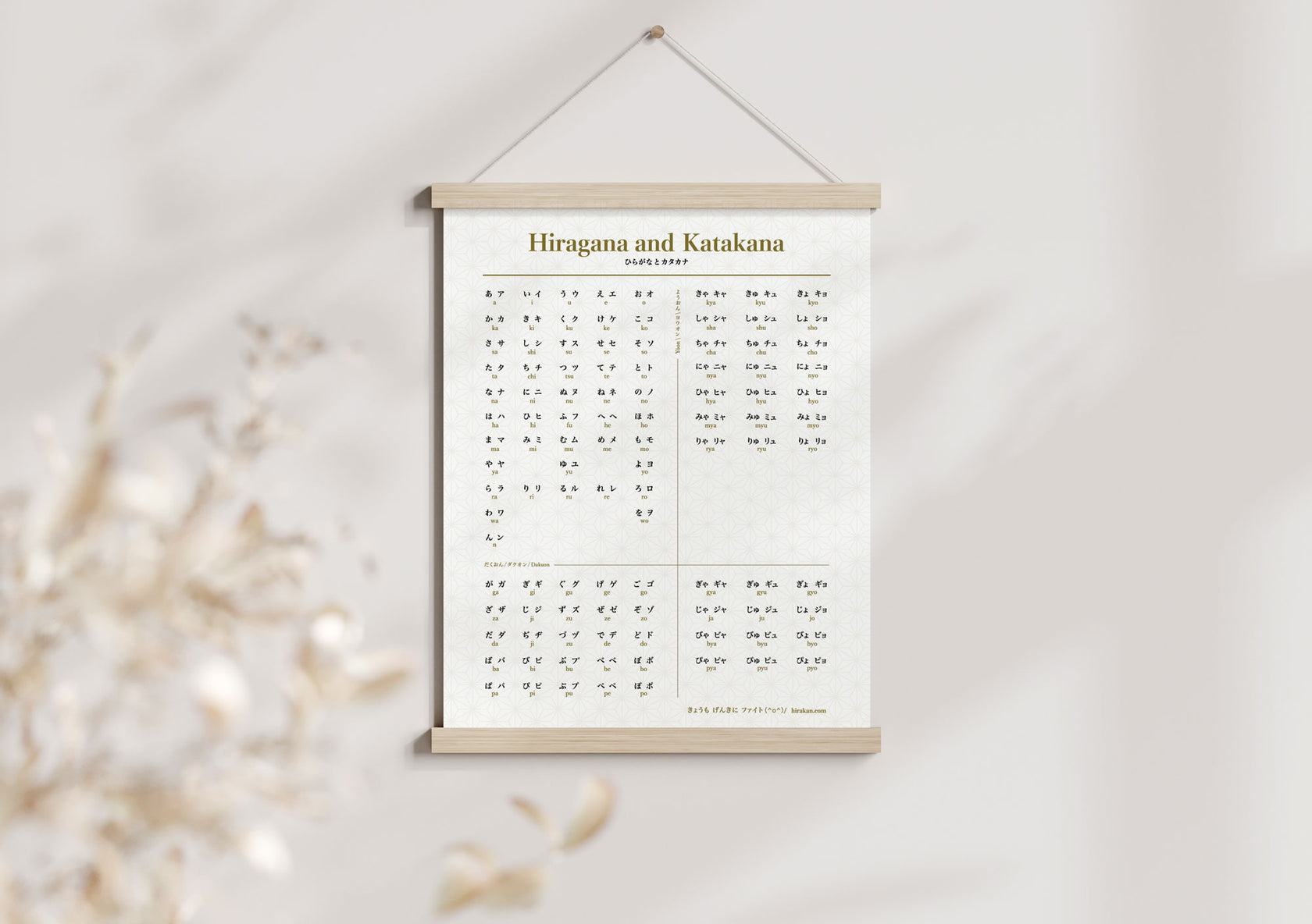 Hiragana and Katakana Chart Poster - Learn Japanese Alphabet - Hirakan